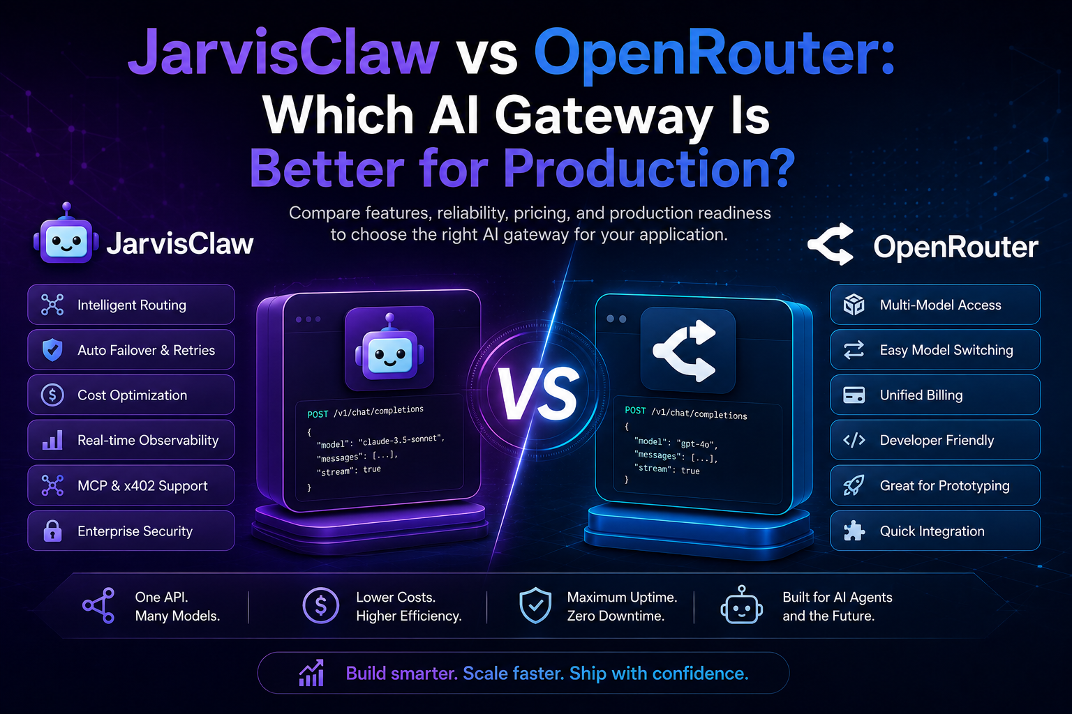 JarvisClaw vs OpenRouter: Which AI Gateway Is Better for Production?