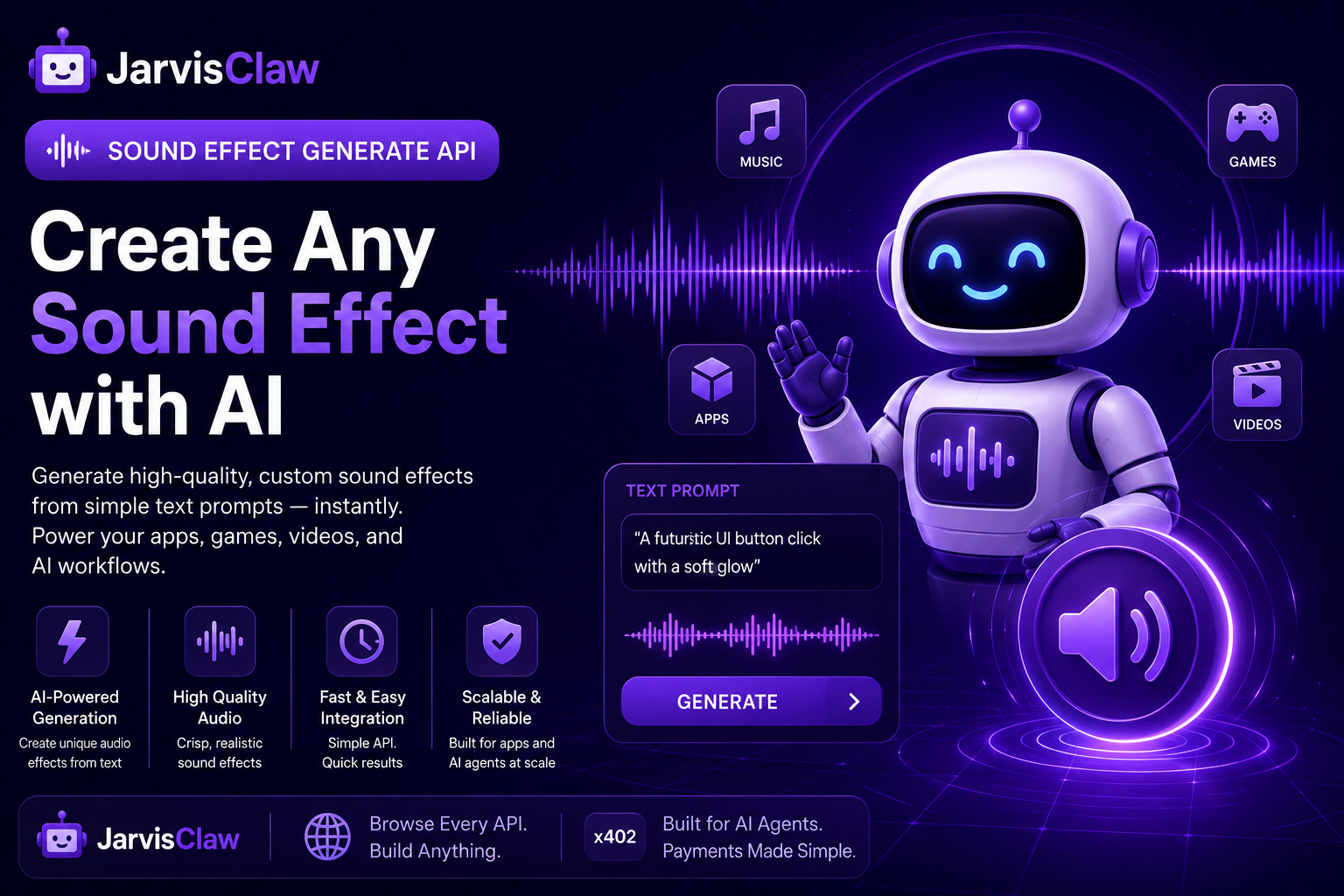 Sound Effect Generate API: How AI Agents Can Create Custom Audio Effects