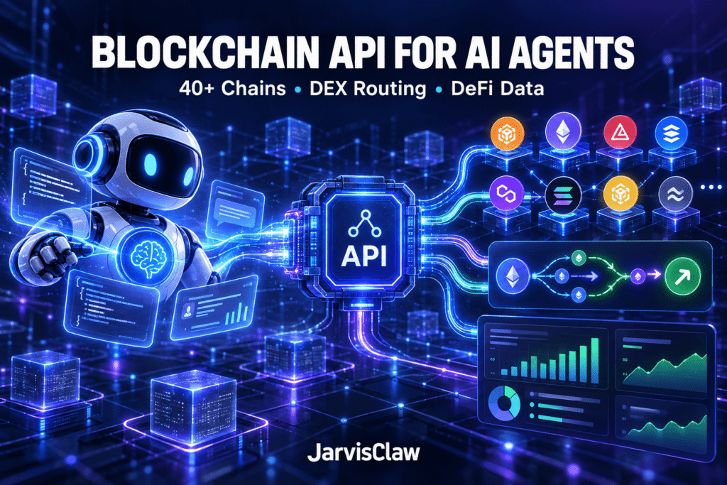 JarvisClaw Blockchain API connecting AI agents to multi-chain RPC, DEX routing and DeFi data